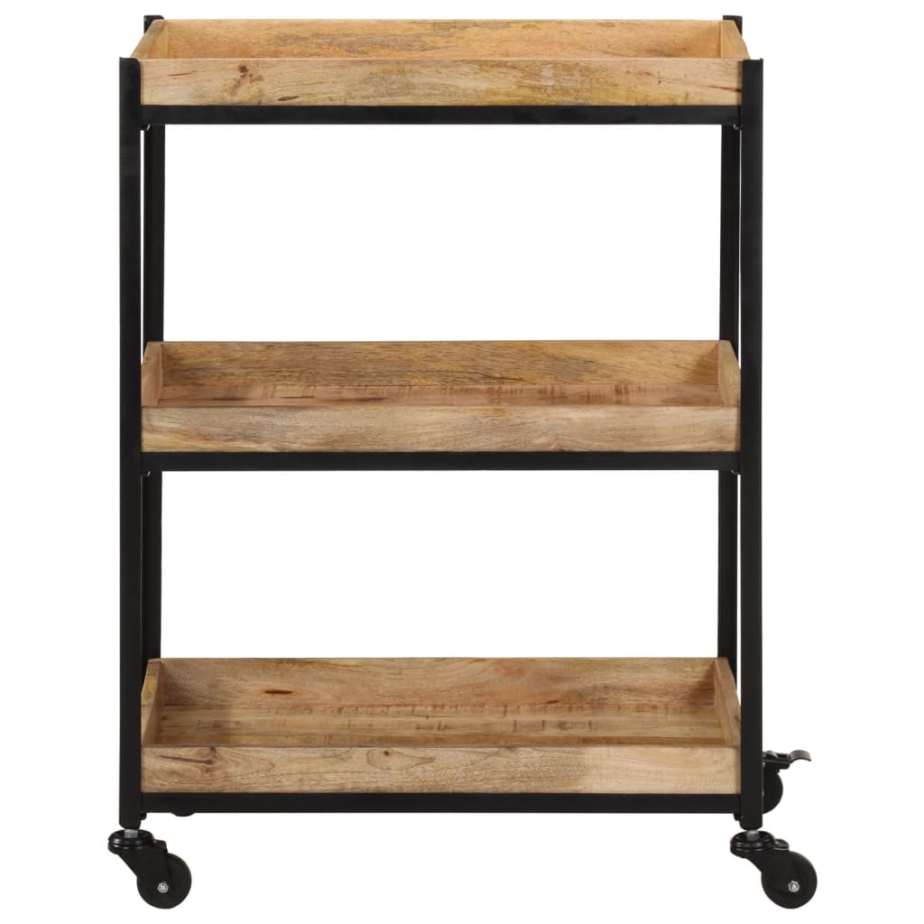 Kitchen Trolley 60x40x80 cm Solid Rough Wood Mango